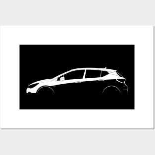 Opel Astra (K) Silhouette Posters and Art